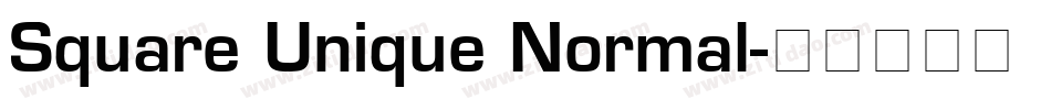 Square Unique Normal字体转换